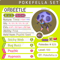 ultra square shiny Orbeetle • Competitive • 6IVs • Level 100 • Online Battle-ready