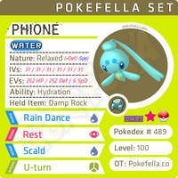 ultra square shiny Phione • Competitive • 6IVs • Level 100 • Online Battle-Ready