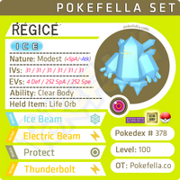 Regice • Competitive • 6IVs • Level 100 • Online Battle-Ready