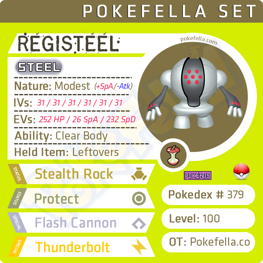 Registeel • Competitive • 6IVs • Level 100 • Online Battle-Ready