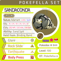 ultra square shiny Sandaconda • Competitive • 6IVs • Level 100 • Online Battle-ready