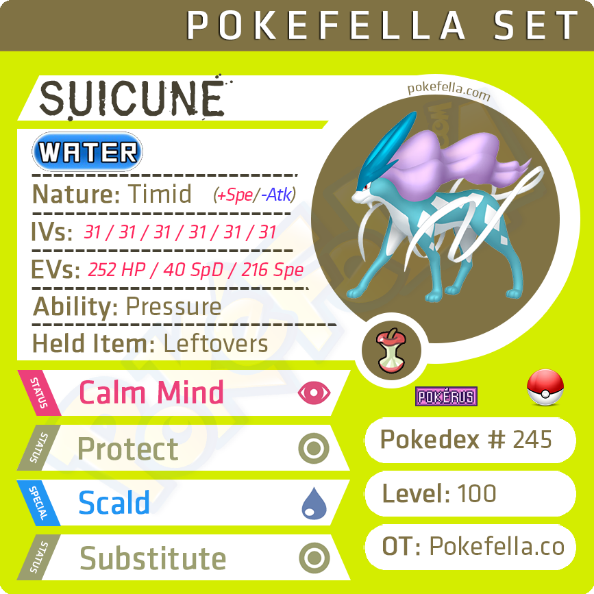 Suicune • Competitive • 6IVs • Level 100 • Online Battle-Ready