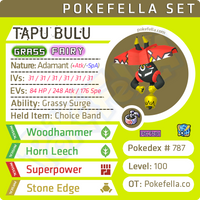 Tapu Bulu • Competitive • 6IVs • Level 100 • Online Battle-Ready