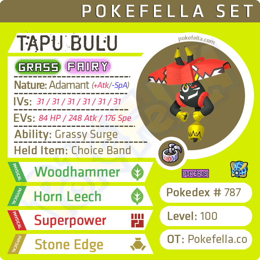 pokemon tapu bulu card Tapu Bulu • Competitive • 6IVs • Level 100 • Online Battle-Ready | Pokefella