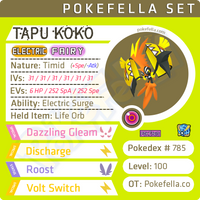 Tapu Koko • Competitive • 6IVs • Level 100 • Online Battle-Ready