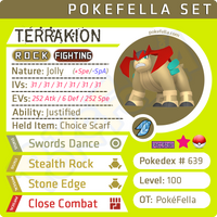 ultra square shiny Terrakion • Competitive • 6IVs • Level 100 • Online Battle-ready