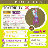 ultra square shiny Gigantamax Toxtricity (Amped & Low Key) • Competitive • 6IVs • Level 100 • Online Battle-ready