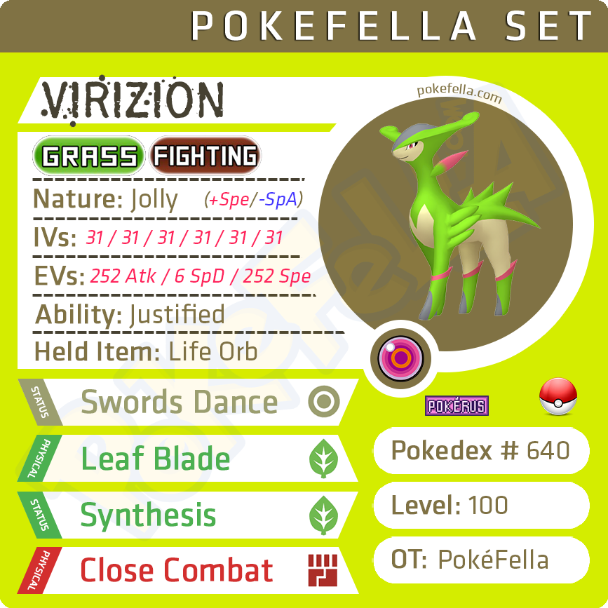 ultra square shiny Virizion • Competitive • 6IVs • Level 100 • Online Battle-ready