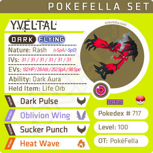 Yveltal • Competitive • 6IVs • Level 100 • Online Battle-ready