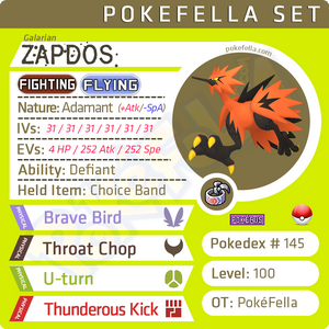 Galarian Zapdos Competitive 6IVs Level 100 Online Battle-Ready | Pokefella - Pokemon Genning, Editing, Living Dex Transfer Services Galarian Zapdos Competitive 6IVs Level 100 Online Battle-Ready | Pokefella - Pokemon Genning, Editing, Living Dex Transfer Services