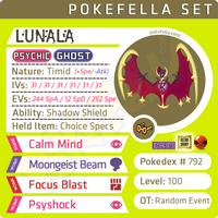 ultra shiny Lunala • Competitive • 6IVs • Level 100 • Online Battle-ready