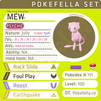 ultra square shiny Mew • Competitive • 6IVs • Level 100 • Online Battle-ready