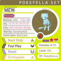 ultra square shiny Mew • Competitive • 6IVs • Level 100 • Online Battle-ready