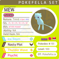 ultra square shiny Mew • Competitive • 6IVs • Level 100 • Online Battle-ready