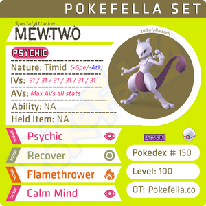 ultra square shiny Mewtwo • Competitive • 6IVs • Level 100 • Online Battle-ready