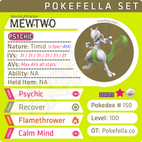 ultra square shiny Mewtwo • Competitive • 6IVs • Level 100 • Online Battle-ready