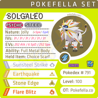 ultra shiny Solgaleo • Competitive • 6IVs • Level 100 • Online Battle-ready