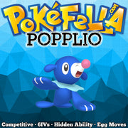 ultra square shiny Popplio • Competitive • 6IVs • Level 1 • Hidden Ability • Egg Moves