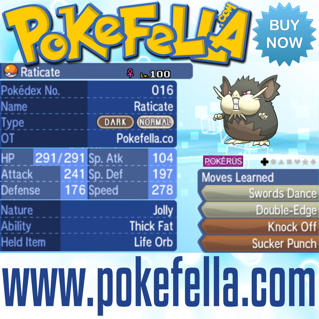 Totem Raticate All 11 Totem Pokemon for sale | Pokefella - Pokemon Genning, Editing ...