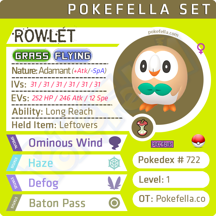 Alola Starters: Rowlet, Litten, Popplio • Competitive • 6IVs