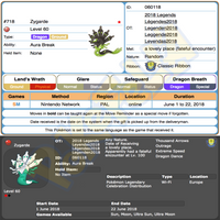 Zygarde • OT: Leyendas2018 • ID No. 060118 • Shiny, Level 60 • Pokémon Legendary Celebration