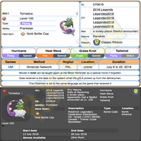 Tornadus & Thundurus • OT: 2018 Legends • ID No. 070618 • Level 100 • Pokémon Ultra Sun & Ultra Moon