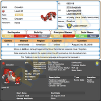 Kyogre & Groudon • OT: 2018 Legends • ID No. 080318 • Level 60 • Pokémon Sun & Moon