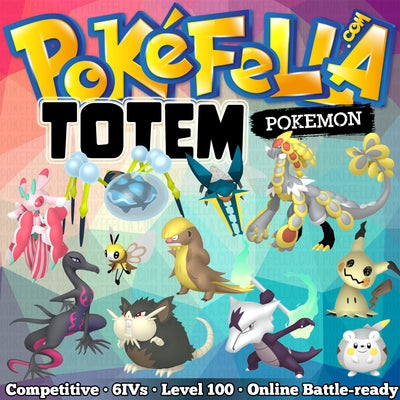 All 11 Totem Pokemon Araquanid Gumshoos Kommo-o Lurantis Marowak Mimikyu Raticate Ribombee Salazzle Togedemaru Vikavolt Battle-ready Competitive Perfect 6IVs Non-shiny buy for sale