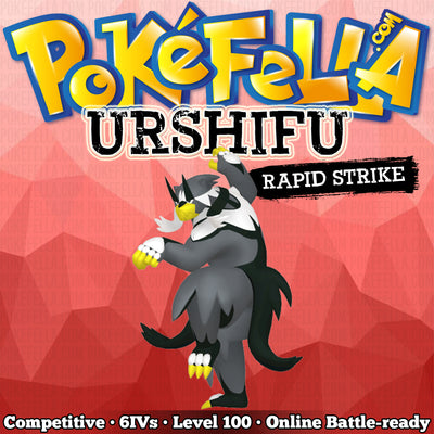 ultra square shiny Urshifu (Rapid Strike) • Competitive • 6IVs • Level 100 • Online Battle-ready