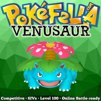 ultra square shiny Venusaur • Competitive • 6IVs • Level 100 • Online Battle-ready