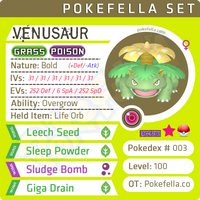 ultra square shiny Venusaur • Competitive • 6IVs • Level 100 • Online Battle-ready