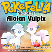 Alolan Vulpix • Shiny/non-shiny • Max IVs • Level 27 • Let's Go, Pikachu! & Eevee!