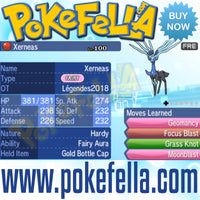 Xerneas & Yveltal • OT: Légendes2018 • ID No. 050418 • Level 100 • Pokémon Ultra Sun & Ultra Moon Pokémon Legendary Celebration Distribution 2018