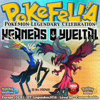 Xerneas & Yveltal • OT: Legenden2018 • ID No. 050418 • Level 60 • Pokémon Sun & Moon Pokémon Legendary Celebration Distribution 2018