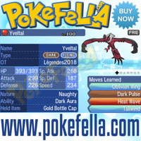 Xerneas & Yveltal • OT: Légendes2018 • ID No. 050418 • Level 100 • Pokémon Ultra Sun & Ultra Moon Pokémon Legendary Celebration Distribution 2018