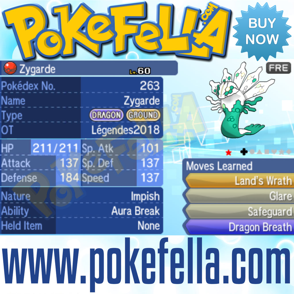 Zygarde • OT: Légendes2018 • ID No. 060118 • Shiny, Level 60 • Pokémon Legendary Celebration