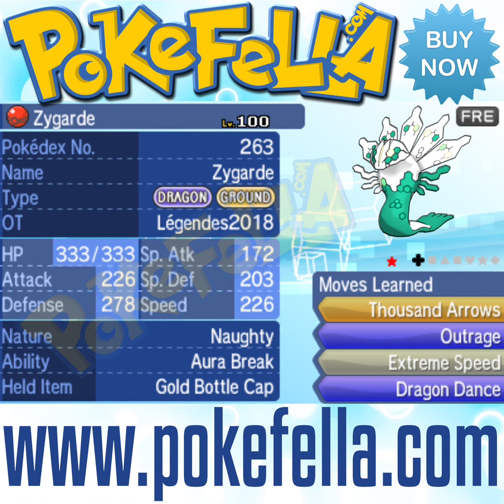 Zygarde • OT: Légendes2018 • ID No. 060118 • Shiny, Level 100 • Pokémon Legendary Celebration