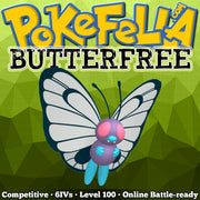 ultra square shiny Butterfree • Competitive • 6IVs • Level 100 • Online Battle-ready