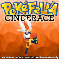 ultra square shiny Cinderace • Competitive • 6IVs • Level 100 • Hidden Ability Online Battle-ready