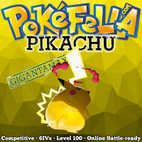 ultra square shiny Gigantamax Pikachu • Competitive • 6IVs • Level 100 • Online Battle-ready