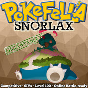 ultra square shiny Gigantamax Snorlax • Competitive • 6IVs • Level 100 • Online Battle-ready