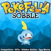 ultra square shiny Sobble • Competitive • 6IVs • Level 1 • Hidden Ability Egg Moves