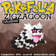 ultra square shiny Galarian Zigzagoon • Competitive • 6IVs • Level 99 • Online Battle-ready