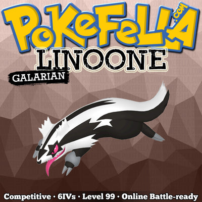 ultra square shiny Galarian Linoone • Competitive • 6IVs • Level 99 • Online Battle-ready