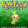 ultra square shiny Grookey • Competitive • 6IVs • Level 1 • Hidden Ability • Egg Moves